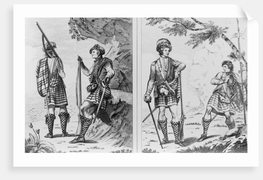 Scottish Soldiers of the Highlands and An Highland Officer and Serjeant by School English