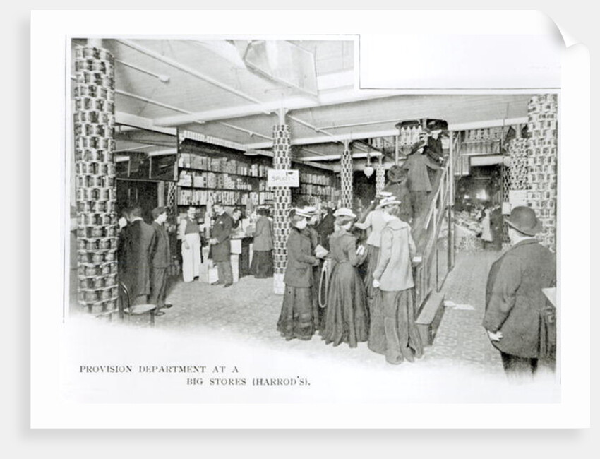 Harrods Provision Department, c.1901 by English Photographer