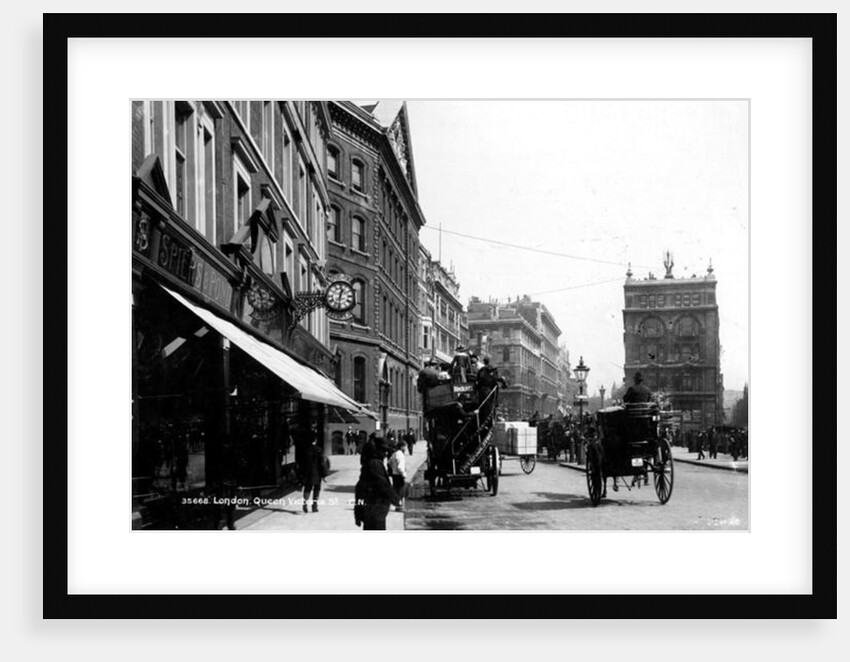 Queen Victoria Street, London, c.1891 by English Photographer