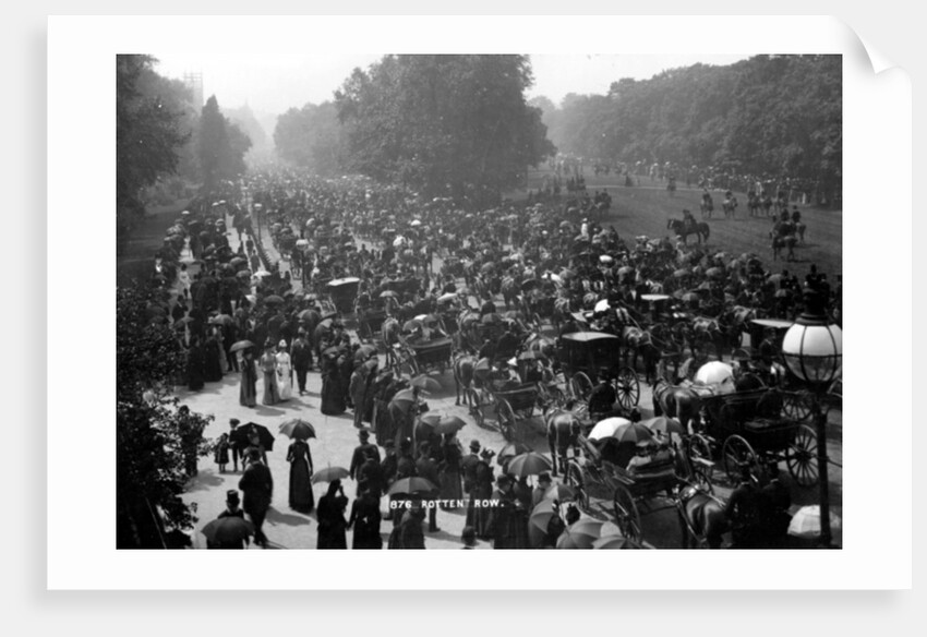 Rotten Row in Hyde Park, London, c.1890 by English Photographer