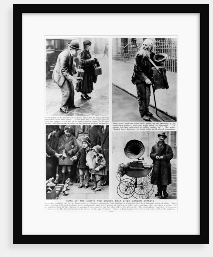 Some of the sights that liven London Streets, illustrations from 'Wonderful London' by Almey St.John Adcock, 1935) by English Photographer