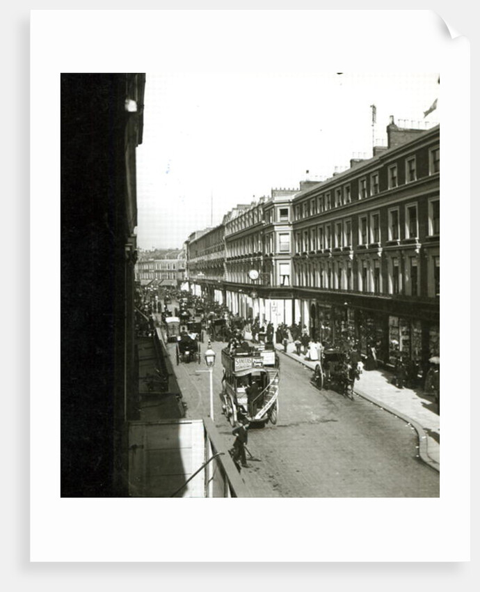 A View of Westbourne Grove, London, showing Whiteley's department store, c.1890 by English Photographer