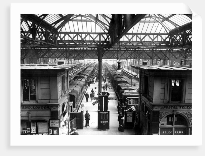 Interior of Charing Cross Station, London, c.1890 by English Photographer