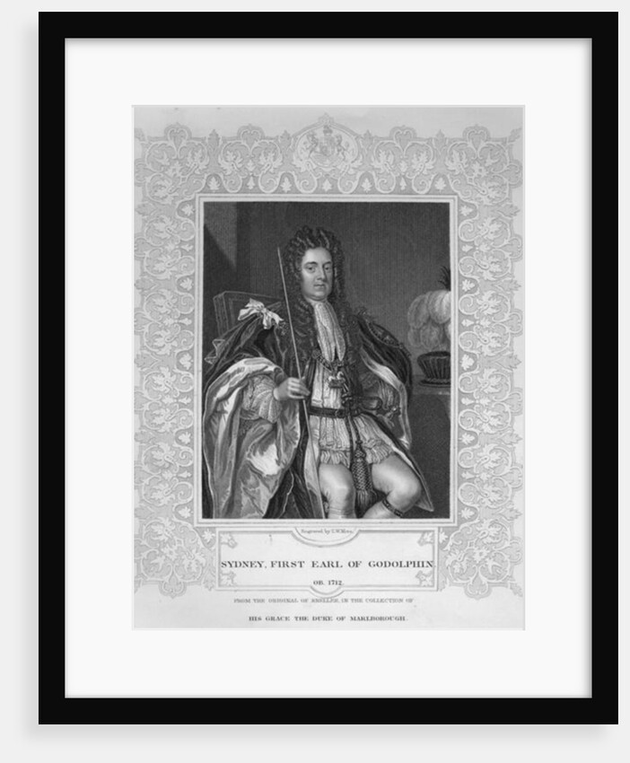 Portrait of Sydney, First Earl of Godolphin by School English