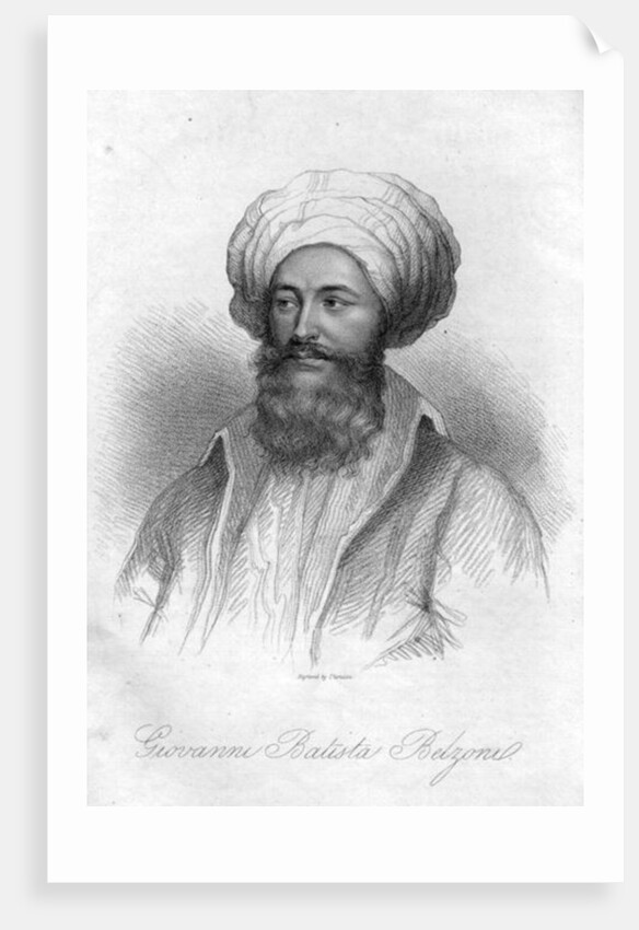 Portrait of Giovanni Batista Belzoni by School English