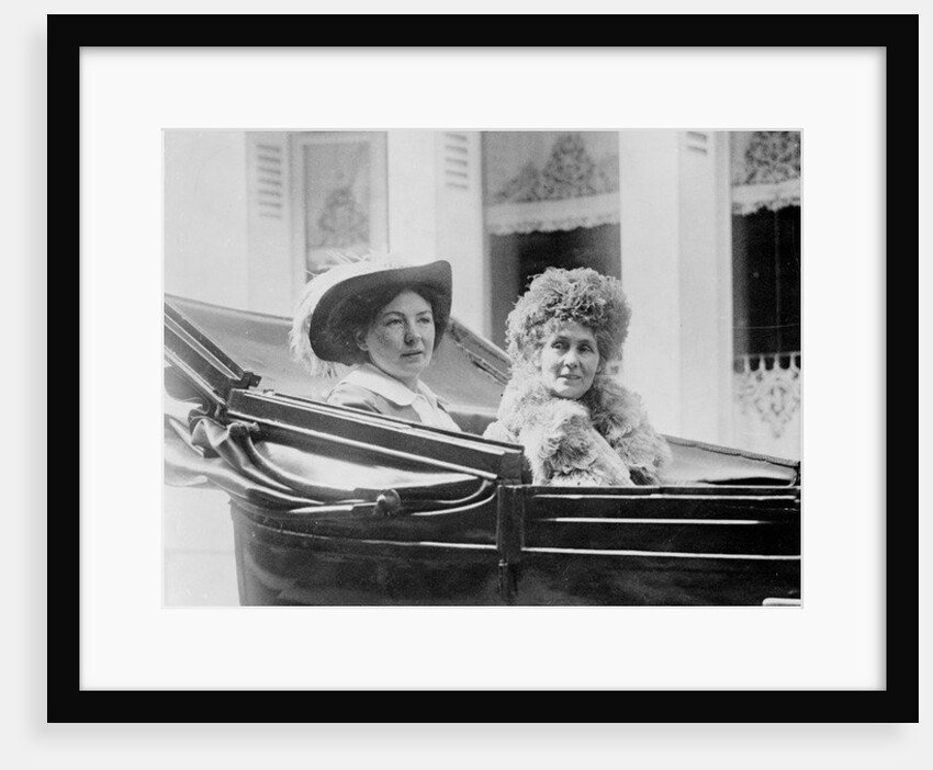 Christabel and her mother Emmeline Pankhurst in Paris, c.1912 by Anonymous