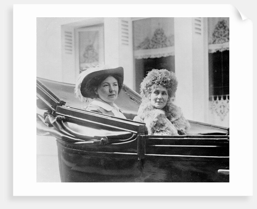 Christabel and her mother Emmeline Pankhurst in Paris, c.1912 by Anonymous
