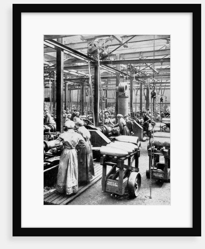 Women making high explosive shells, 1918 by English Photographer