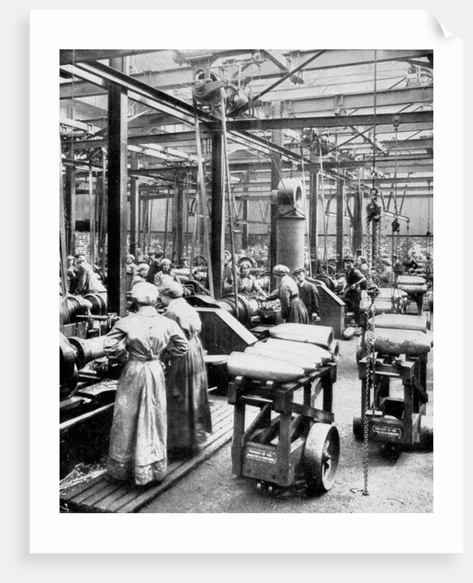 Women making high explosive shells, 1918 by English Photographer