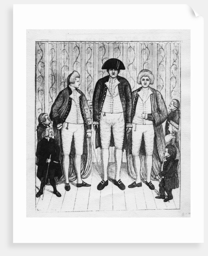 Three Giants with a group of spectators, 1784 by John Kay