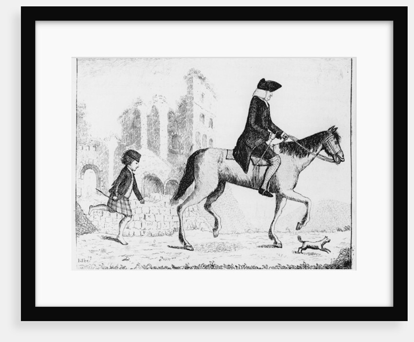 Francis Garden, Lord Gardenstone with his dog Smash and a Highland boy, 1784 by John Kay