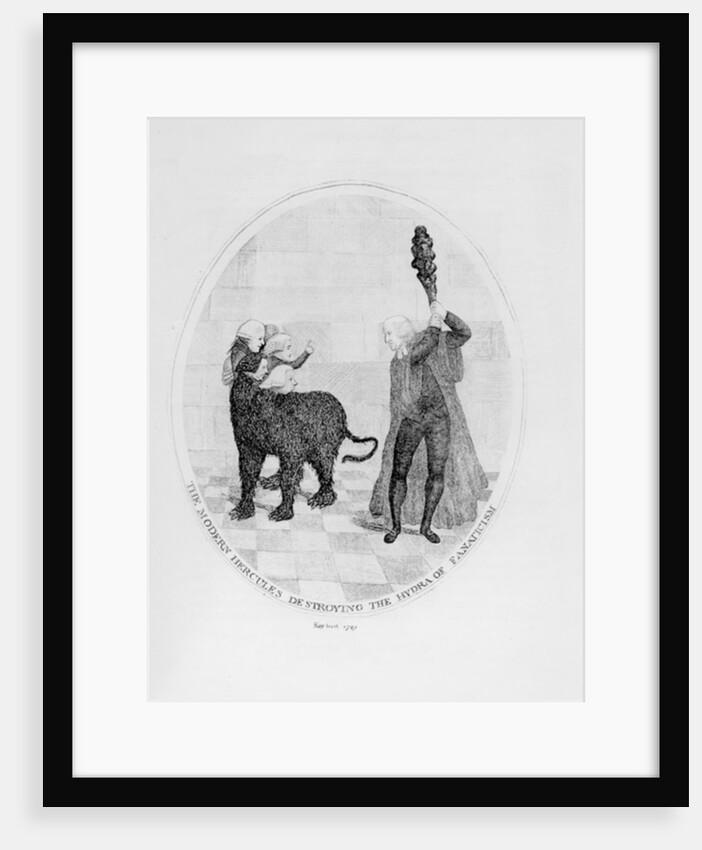 The Modern Hercules destroying the Hydra of Fanatacism, 1789 by John Kay