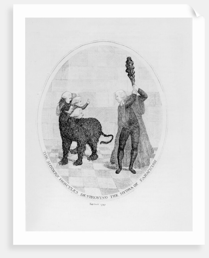 The Modern Hercules destroying the Hydra of Fanatacism, 1789 by John Kay