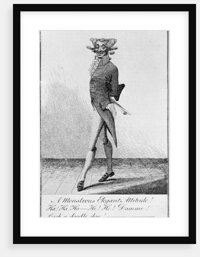A monstrous elegant attitude! 1790 by English School