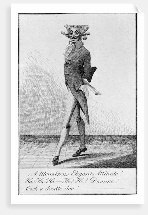 A monstrous elegant attitude! 1790 by English School