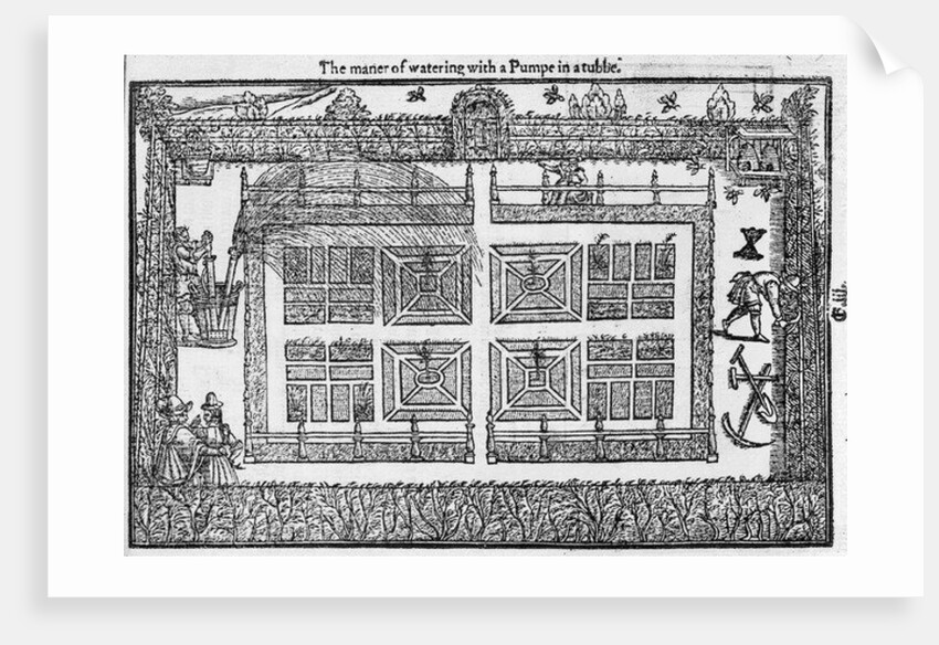 The maner of watering with a pumpe in a tubbe by Thomas Hill