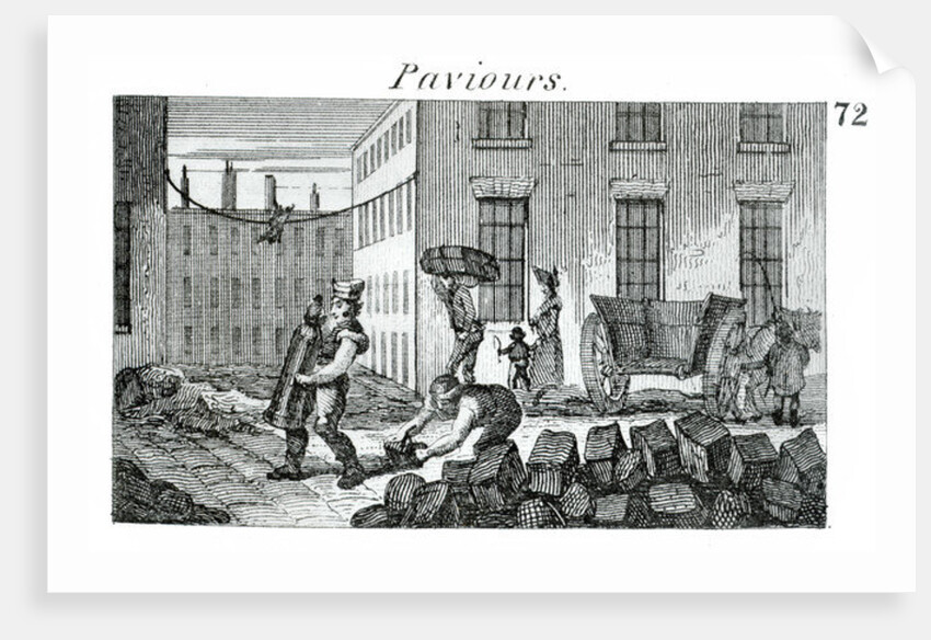 Paviours, 1823 by English School