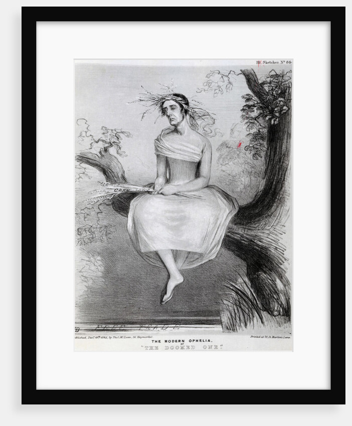 The modern Ophelia, or 'The Doomed one', 1845 by Richard Doyle