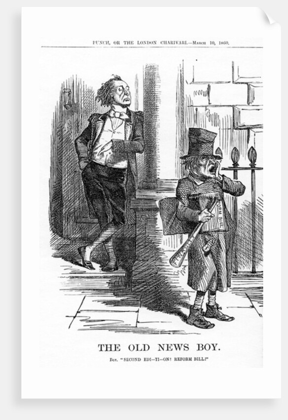 The Old News Boy, 1860 by English School