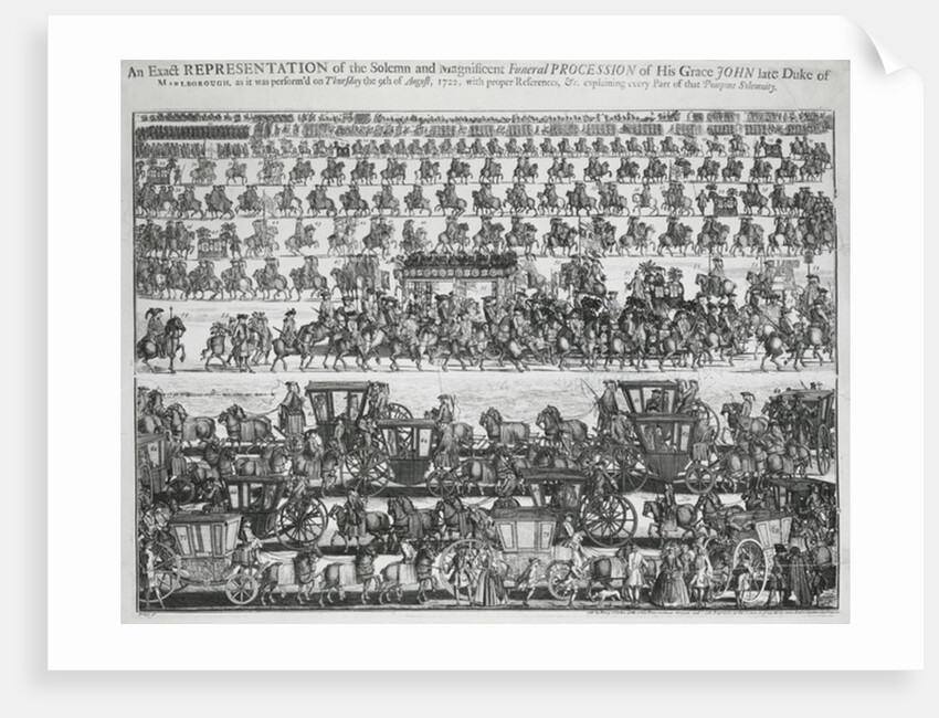 Funeral procession for the Duke of Marlborough, 1722 by English School