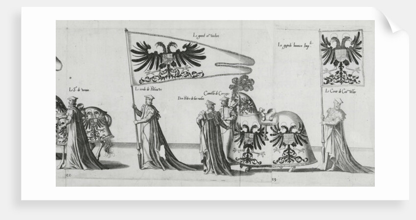 Banners at the Funeral Procession of Emperor Charles V, 1559 by Jan van & Doetechum Lucas van& Bol Hans Doetechum the elder