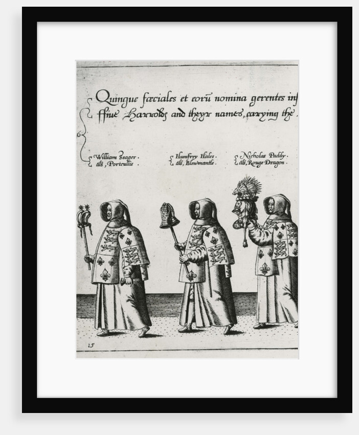 Heralds in the funeral cortege of Sir Philip Sidney on the way to St. Paul's Cathedral, 1587 by Theodor de Bry