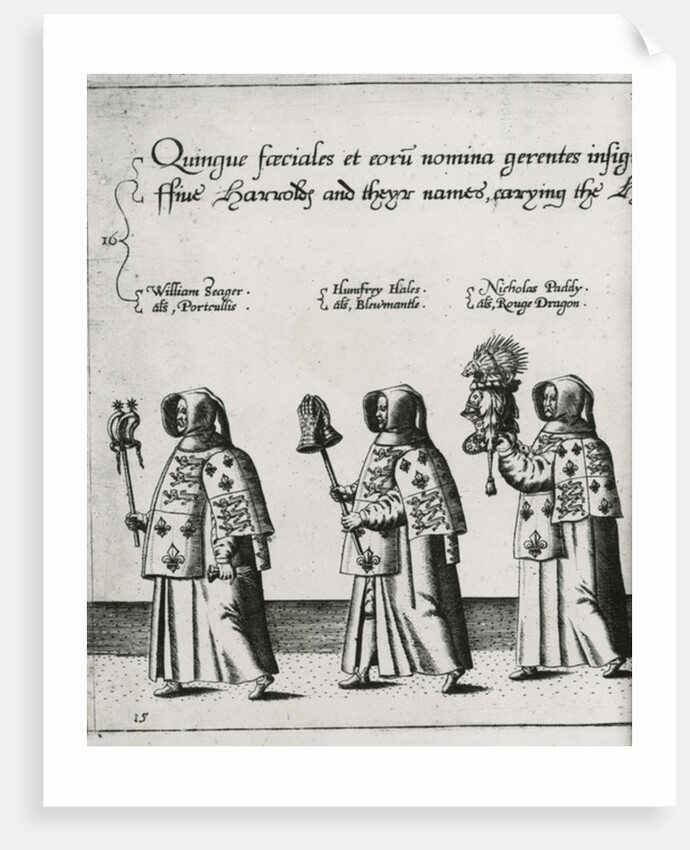 Heralds in the funeral cortege of Sir Philip Sidney on the way to St. Paul's Cathedral, 1587 by Theodor de Bry