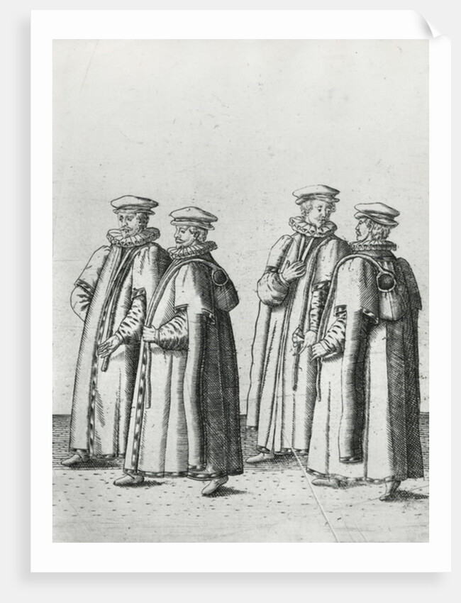 Grocers in the funeral cortege of Sir Philip Sidney on the way to St. Paul's Cathedral, 1587 by Theodor de Bry