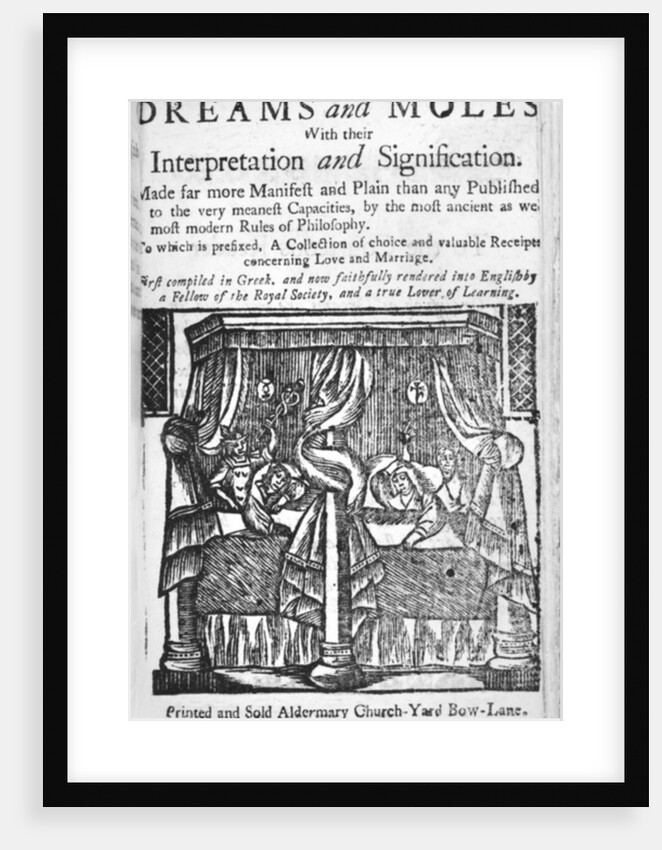 Dreams and Moles, titlepage, c.1750 by English School