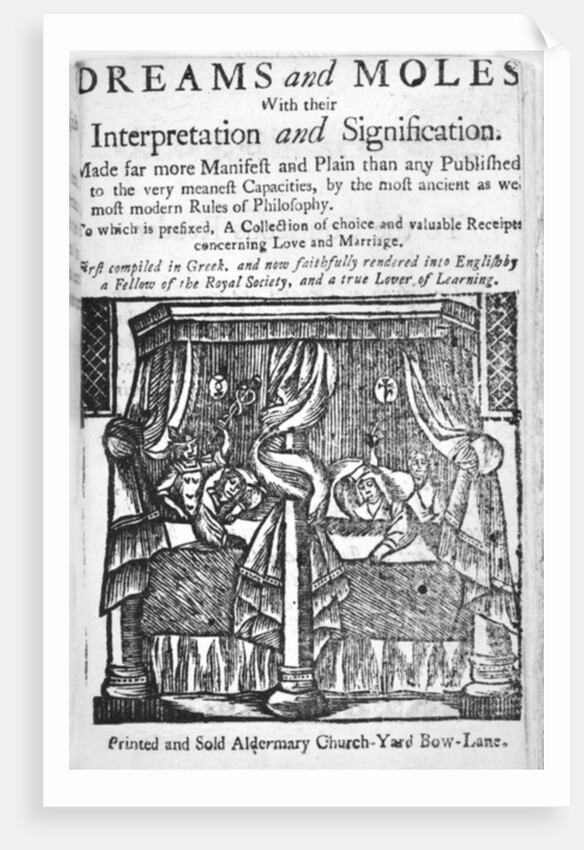 Dreams and Moles, titlepage, c.1750 by English School