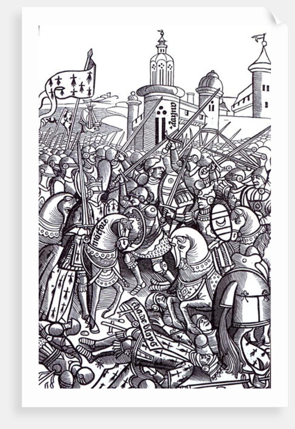 The Battle of Auray by French School