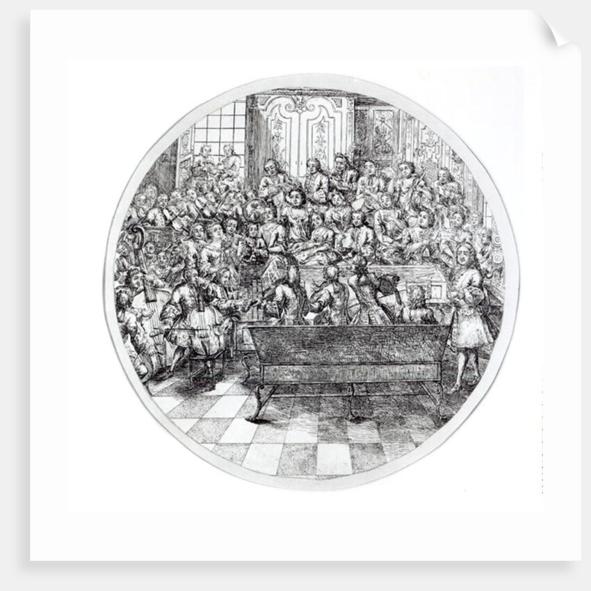 Handel conducting an oratorio, c.1740 by English School