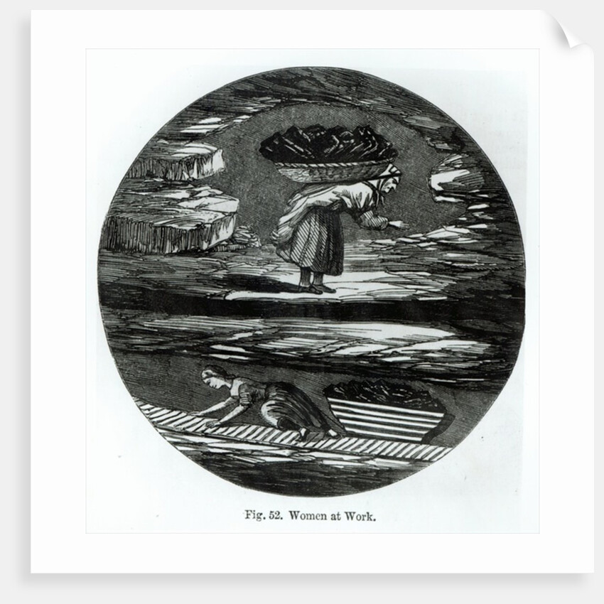 Women at Work in a Coal Mine by English School