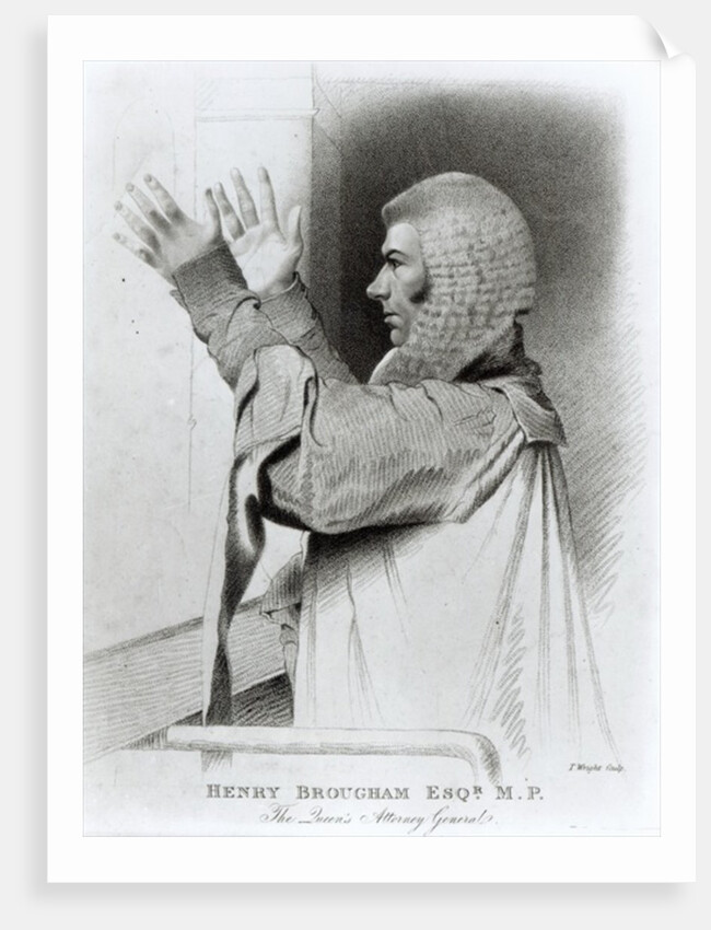 Henry Brougham Esq MP, The Queen's Attorney General by Abraham Wivell (after)