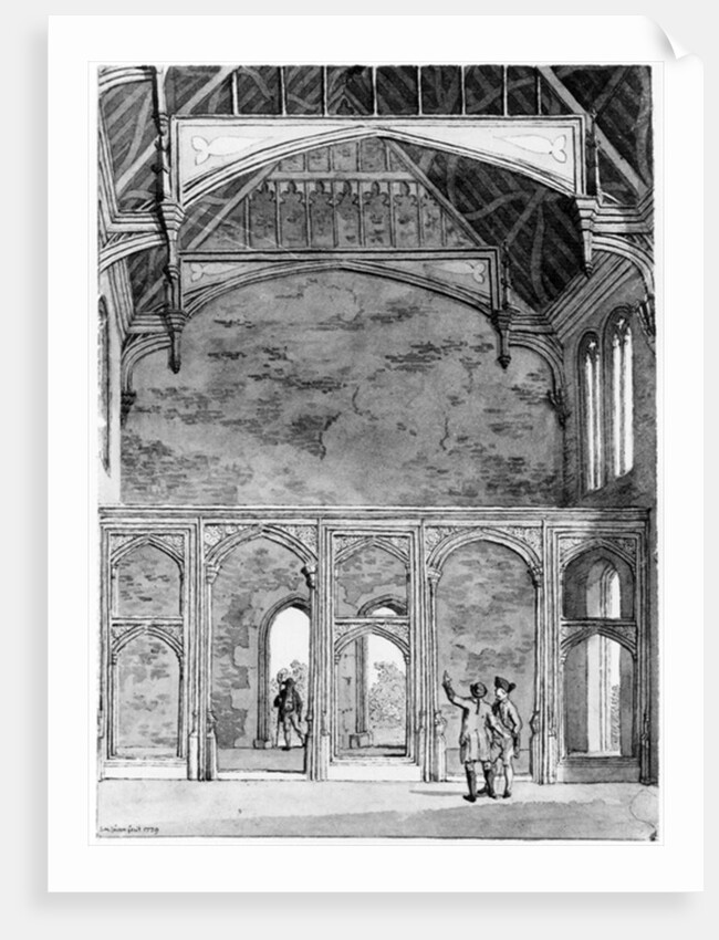 South West End of Great Hall at Eltham, 1779 by Samuel Hieronymous Grimm