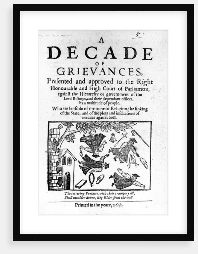 A Decade of Grievances, Alexander Leighton's pamphlet assaulting the institution of episcopacy, 1641 by English School