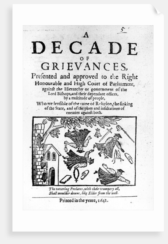 A Decade of Grievances, Alexander Leighton's pamphlet assaulting the institution of episcopacy, 1641 by English School