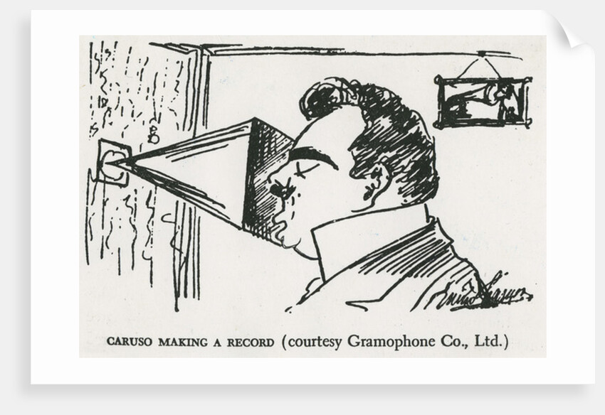 Caruso making his first gramophone recording, 1902 by Enrico Caruso