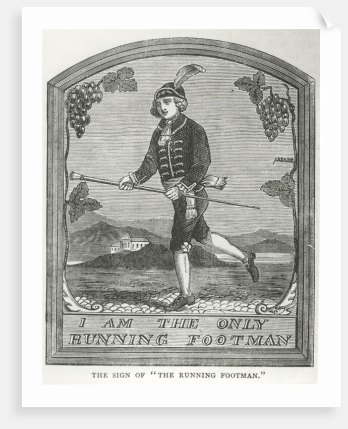 The Running Footman inn sign by Anonymous