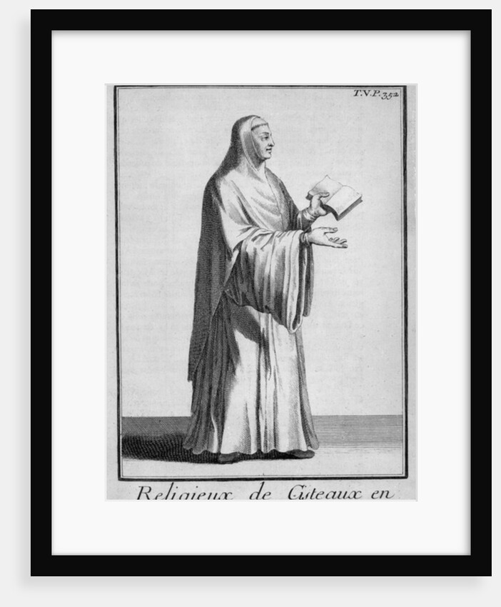 Cistercian nun in choir habit, c.1700 by French School