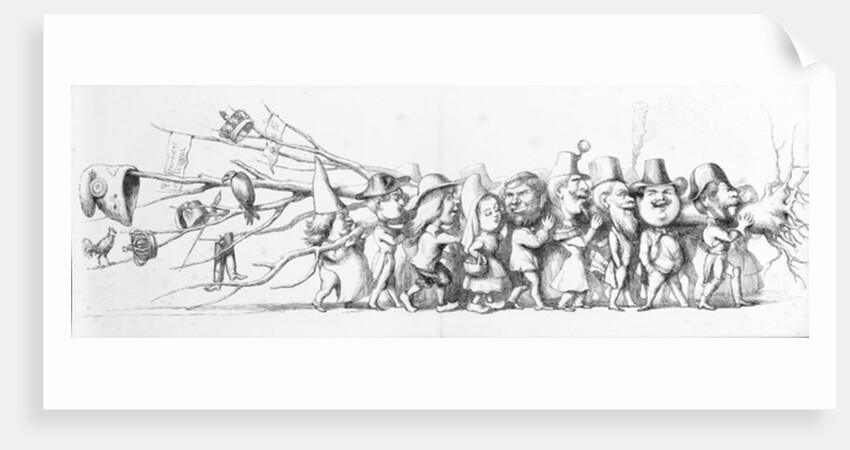 French visitors to the Great Exhibition, 1851 by Richard Doyle