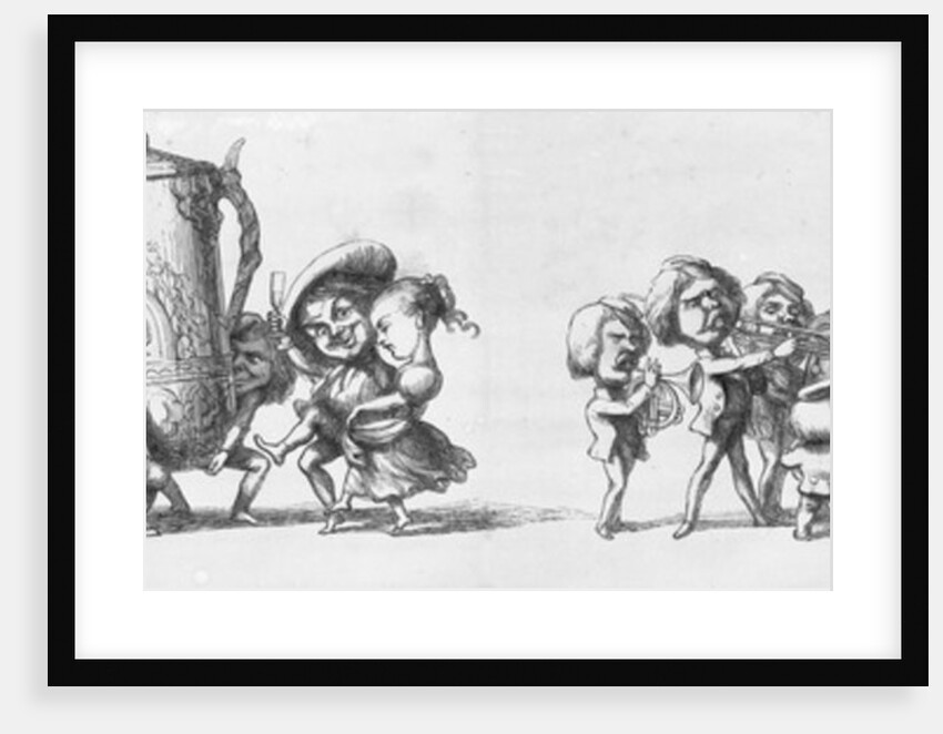 Bands playing to visitors for the Great Exhibition, 1851 by Richard Doyle