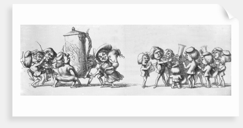 Bands playing to visitors for the Great Exhibition, 1851 by Richard Doyle