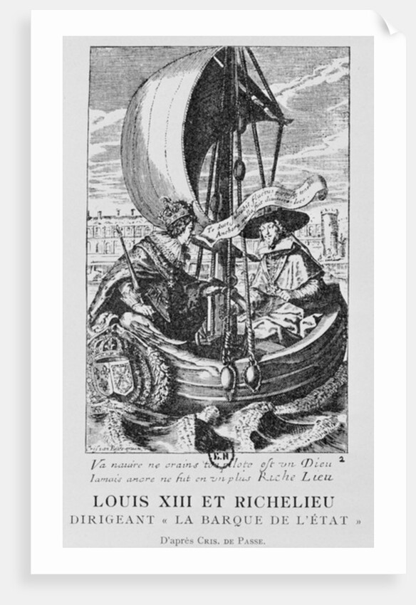 Louis XIII and Richelieu, 1627-8 by Crispin I de Passe