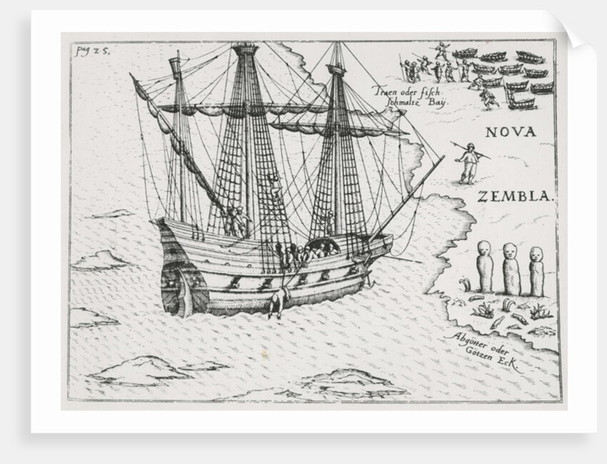 Barents' ship at Nova Zembla, 1598 by Dutch School