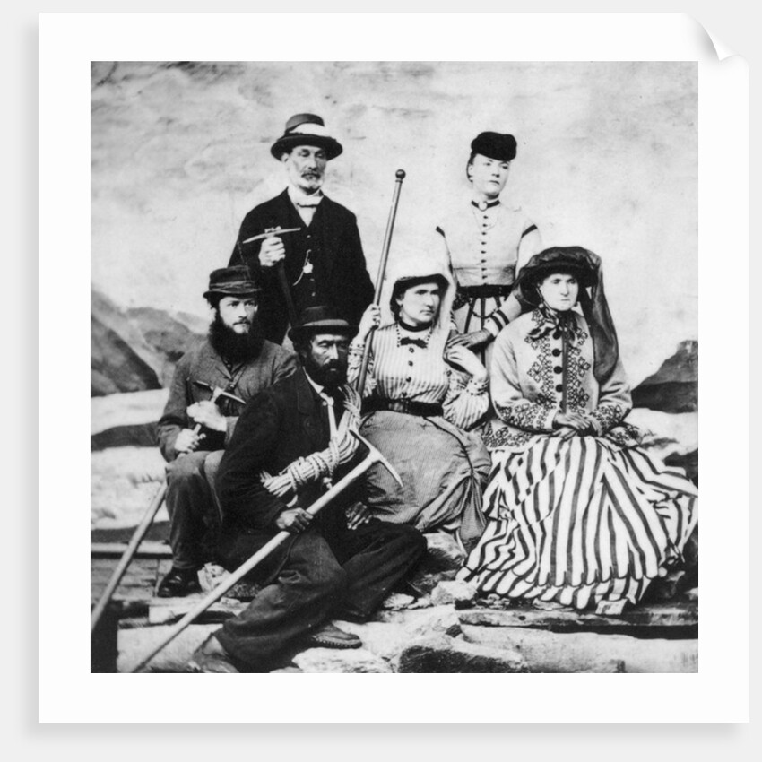 Lucy Walker with family and Swiss guide, 1864 by Anonymous