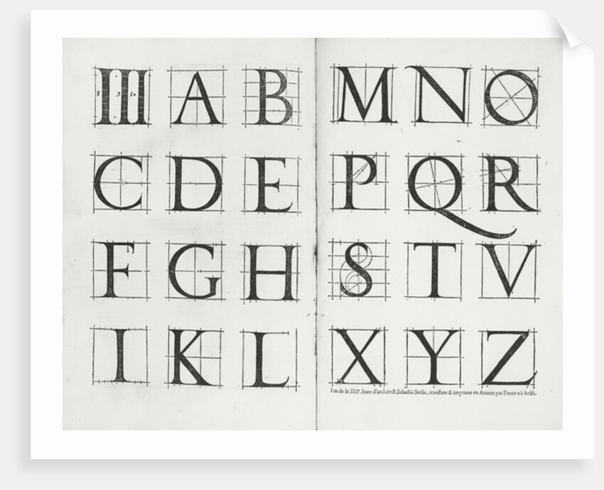 Serlio's alphabet, 1539 by Sebastiano Serlio