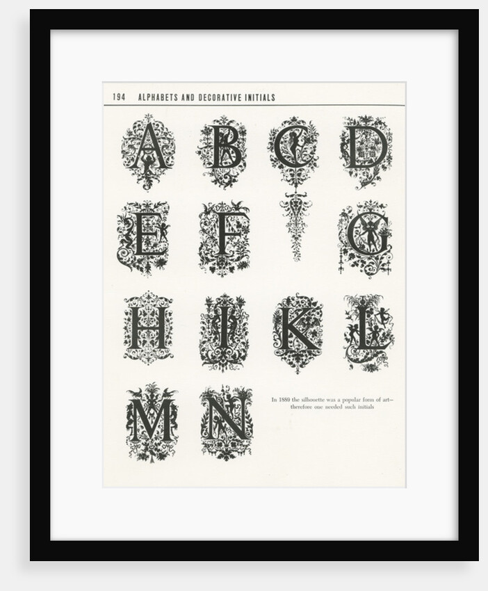 Decorative initials, 1889 by Anonymous