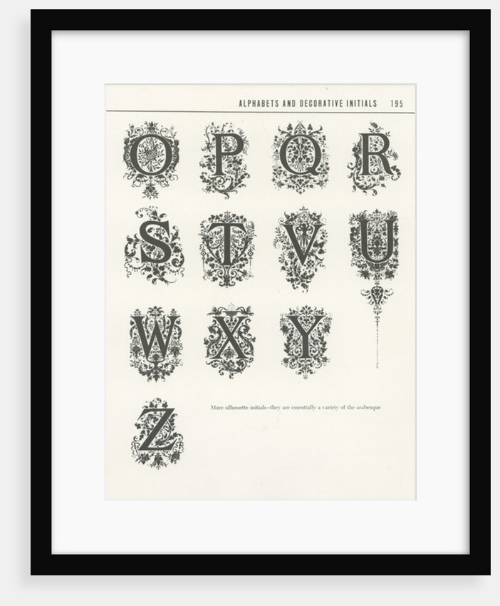 Decorative initials, 1889 by Anonymous