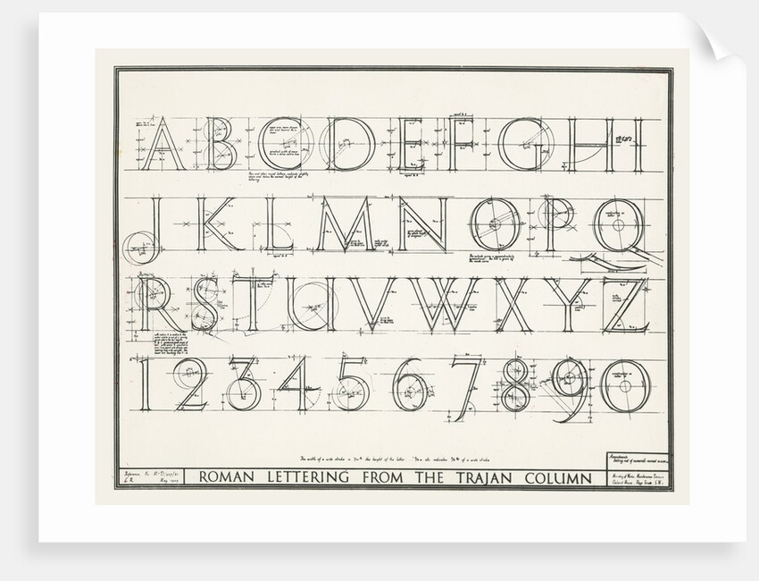 Roman lettering from the Trajan Column by Anonymous